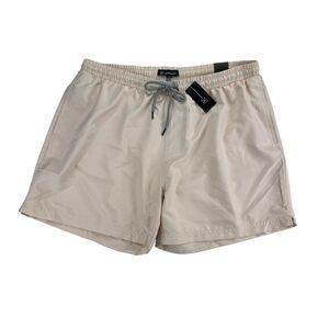 INC Mens Regular Fit Quick Dry Solid 5" Swim Trunks Light Pink 2XL